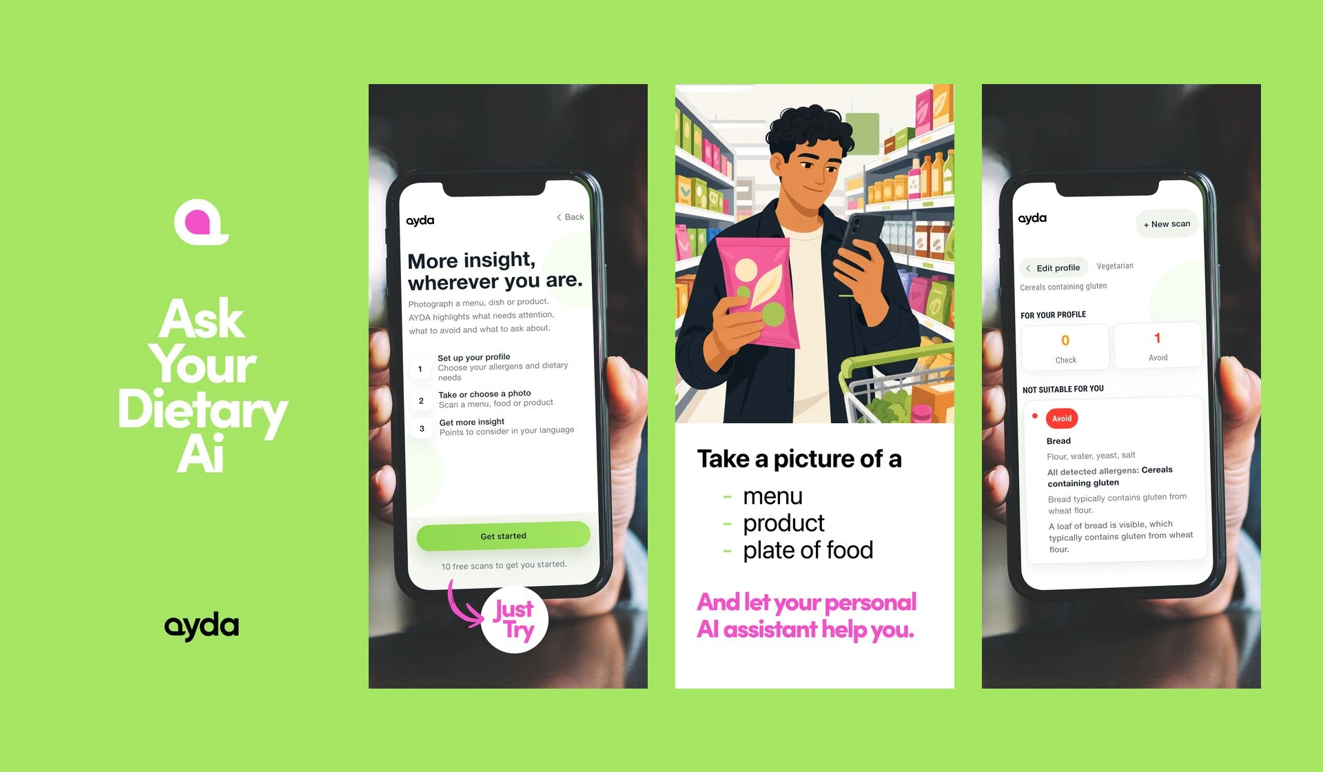 Ayda app Ayda app — Concept, ontwerp & realisatie