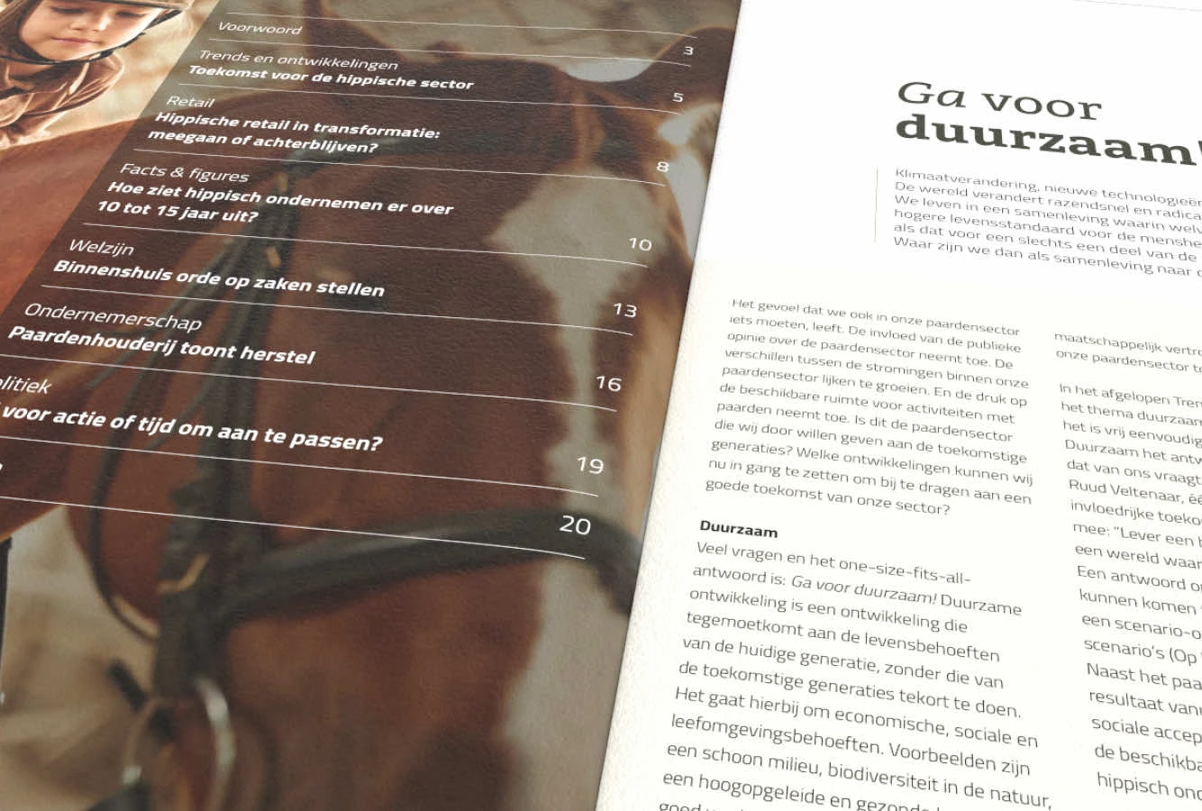 Hippische Trendmonitor — Magazineontwerp & opmaak