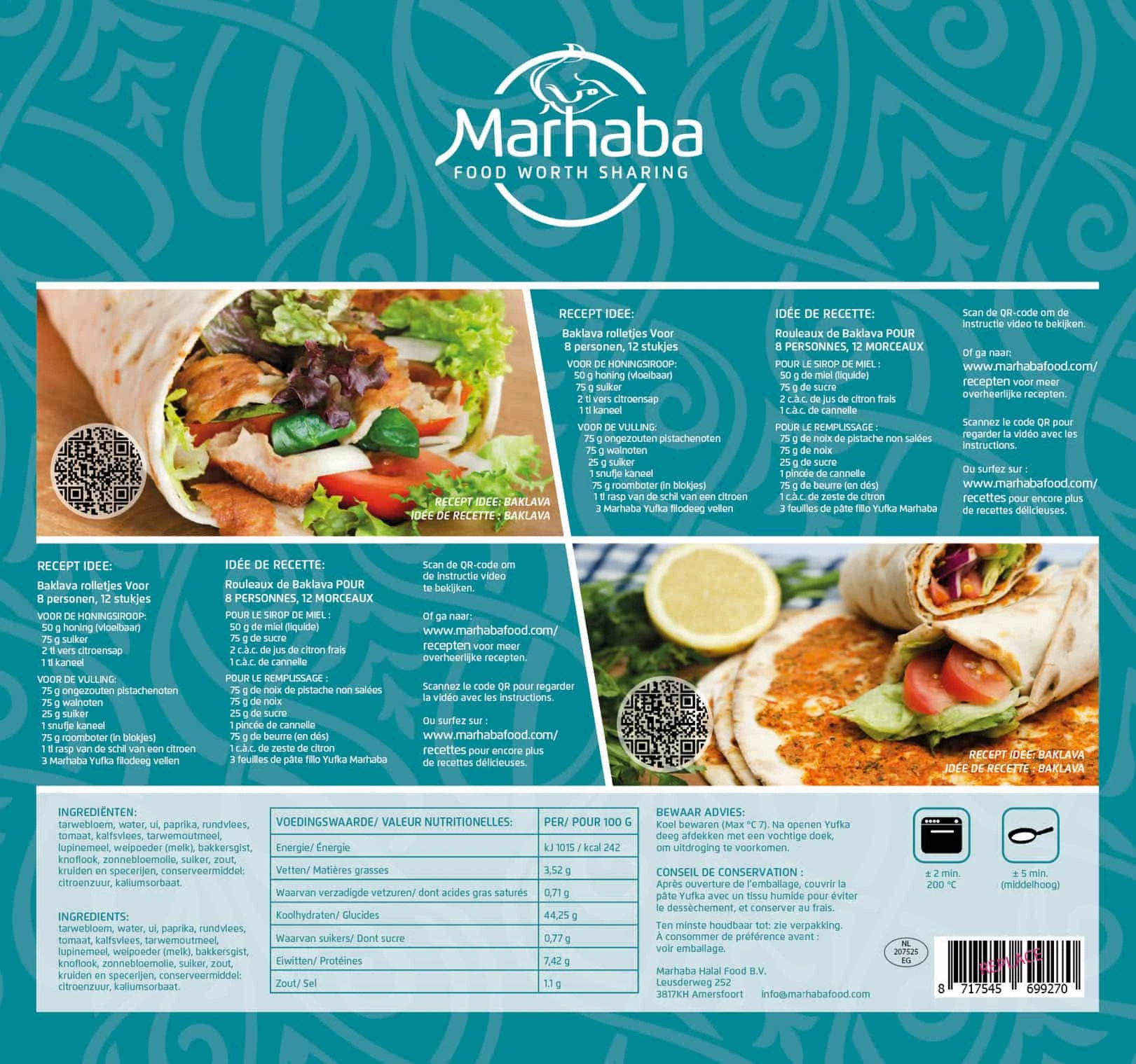 Marhaba Food — Brand identity & packaging